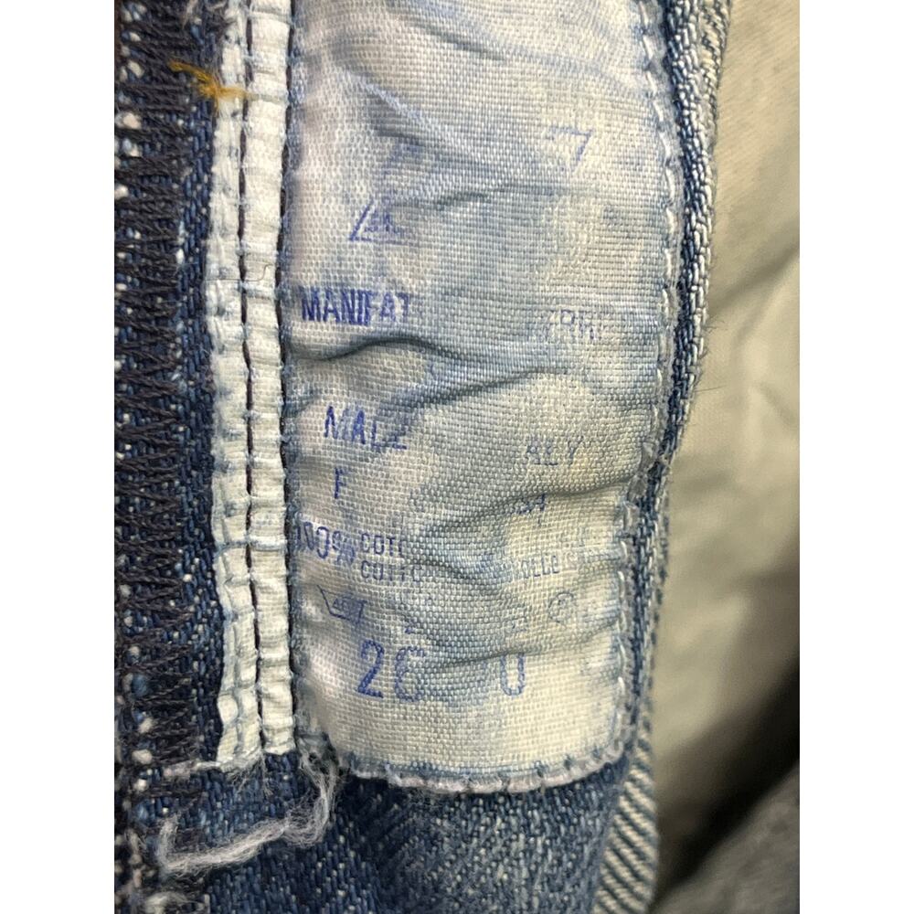 Trussardi Jeans Denim Mini Skirt Embroidered Logo Italy Vintage Size 26 90's Y2K - Picture 3 of 7